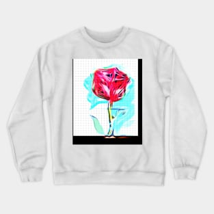 Rose on the Grid Flor Crewneck Sweatshirt